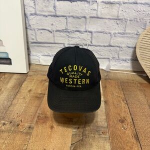Tecovas Hat Cap Mens Snapback Black Yellow Western Rodeo Casual Cowboy